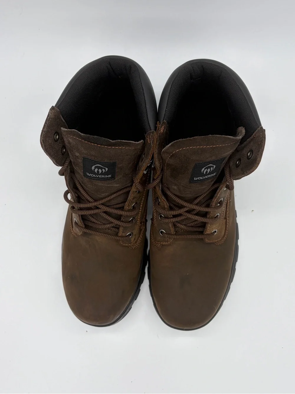 Wolverine Brown Lace-Up Work Boots